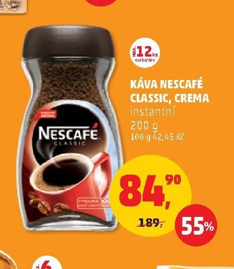 KÁVA NESCAFÉ CLASSIC, CREMA
