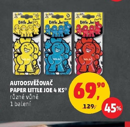 Autoosvěžovač Paper Little Joe 4 ks
