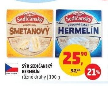 Sýr Sedlčanský Hermelín různé druhy 100 g