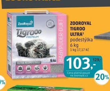 ZooRoyal Tigroo Ultra podestýlka 6 kg