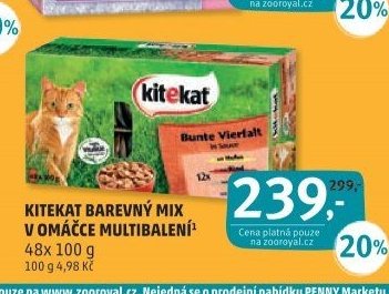Kitekat barevný mix v omáčce multibalení 48x100 g