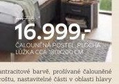 Čalouněná postel, plocha lůžka cca 180x200 cm