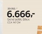 Šatní skříň, šířka cca 147 cm