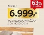 Postel, plocha lůžka cca 180x200 cm