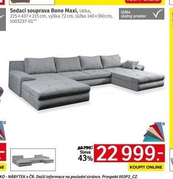 Sedací souprava Bono Maxi - ASKO akcniletaky.com