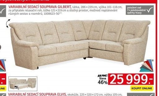 VARIABILNÍ SEDACÍ SOUPRAVA GILBERT - ASKO akcniletaky.com