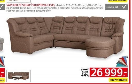 VARIABILNÍ SEDACÍ SOUPRAVA ELVIS - ASKO akcniletaky.com