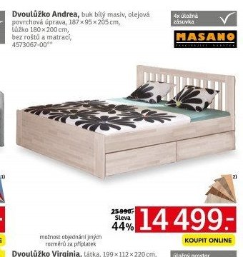 Dvoulůžko Andrea - ASKO akcniletaky.com