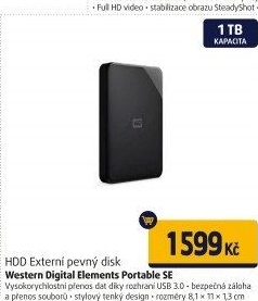 Externí HDD WD Elements Portable SE 1 TB