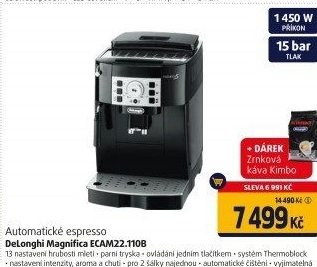 Kávovar espresso DeLonghi ECAM 22.110xx