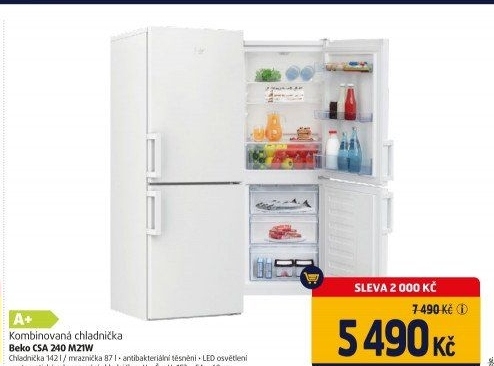 Kombinovaná chladnička Beko CSA240M21W