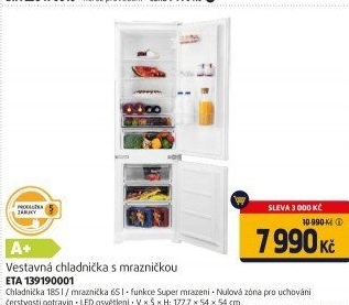 Kombinovaná vestavná chladnička ETA 139190001