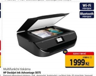 Multifunkční tiskárna HP DeskJet 5075 Ink Advantage