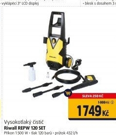 Vysokotlaký čistič Riwall REPW 120 SET