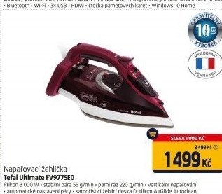Žehlička Tefal FV9775E0 Ultimate
