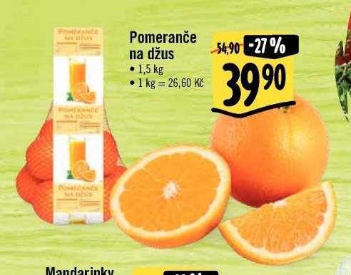 Pomeranče na džus