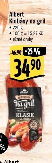 Albert Klobásy na gril