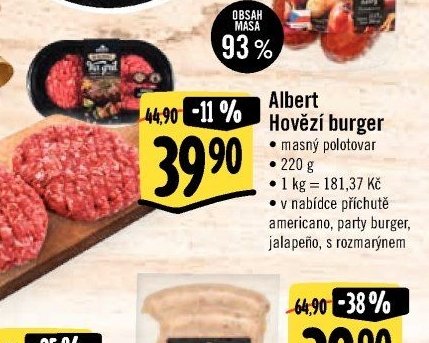 Albert Hovězí burger