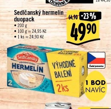 Sedlčanský hermelín duopack