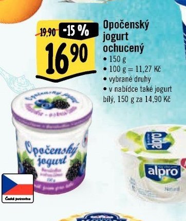 Opočenský jogurt ochucený