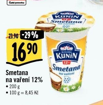 Smetana na vaření 12%