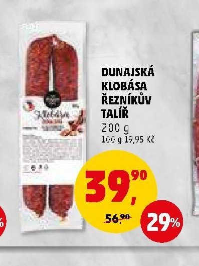 DUNAJSKÁ KLOBÁSA ŘEZNÍKŮV TALÍŘ