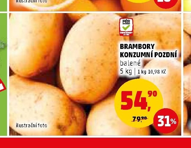 BRAMBORY KONZUMNÍ POZDNÍ