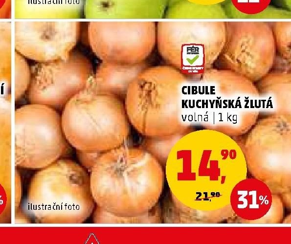 CIBULE KUCHYŇSKÁ ŽLUTÁ