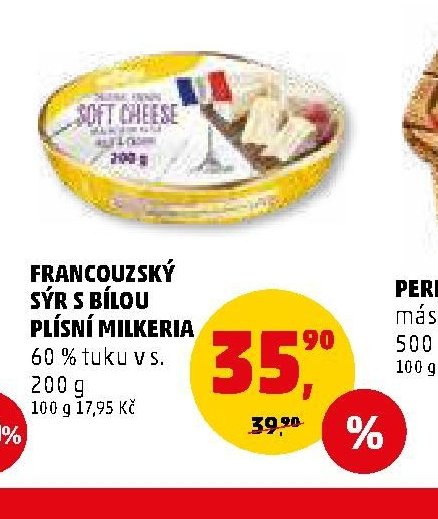 Francouzský sýr s bílou plísní Milkeria