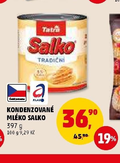 KONDENZOVANÉ MLÉKO SALKO 397 g
