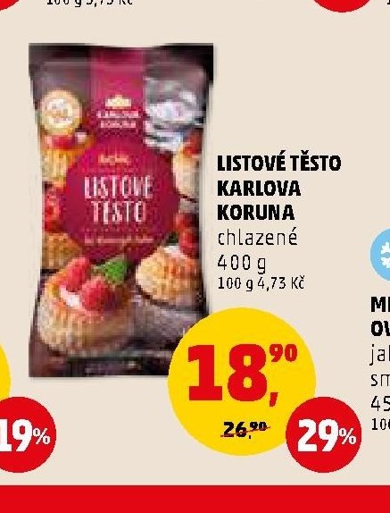 LISTOVÉ TĚSTO KARLOVA KORUNA 400 g