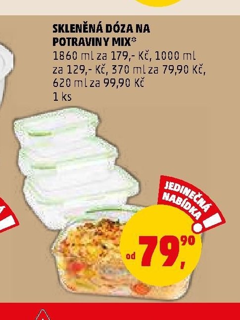SKLENĚNÁ DÓZA NA POTRAVINY MIX