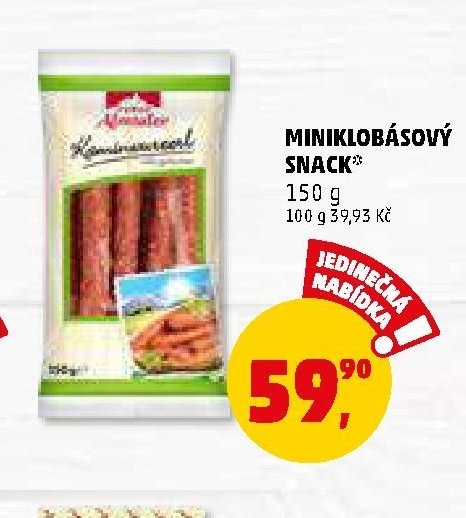 MINIKLOBÁSOVÝ SNACK