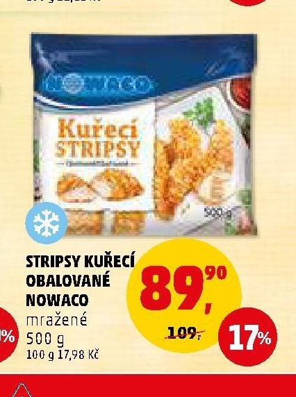 Stripsy kuřecí obalované Nowaco