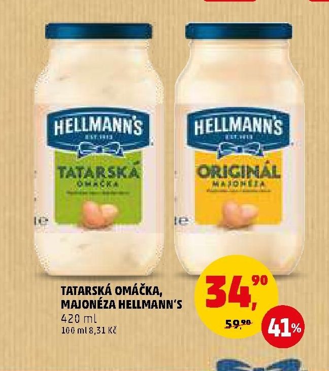 TATARSKÁ OMÁČKA, MAJONÉZA HELLMANN'S