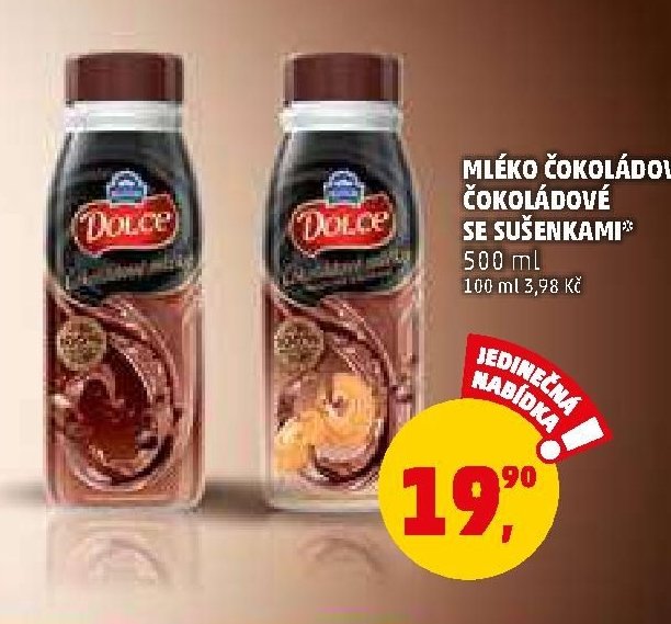 MLÉKO ČOKOLÁDOVÉ, ČOKOLÁDOVÉ SE SUŠENKAMI