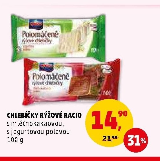 CHLEBÍČKY RÝŽOVÉ RACIO 100 g