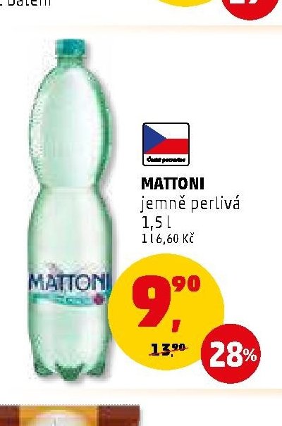 MATTONI jemně perlivá 1,5 l