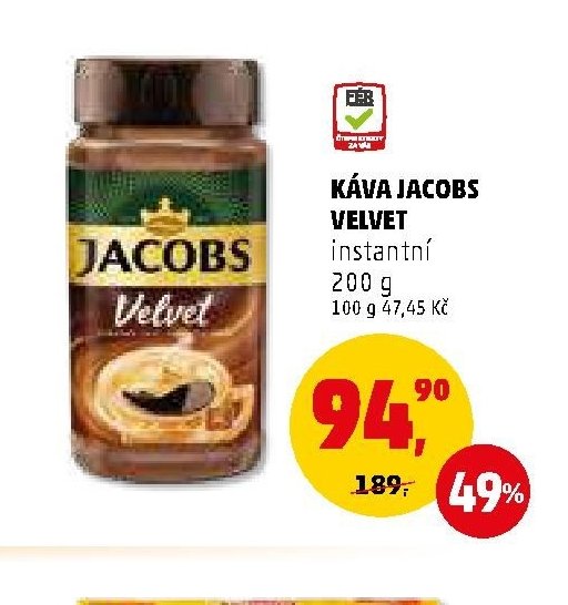 KÁVA JACOBS VELVET instantní 200 g