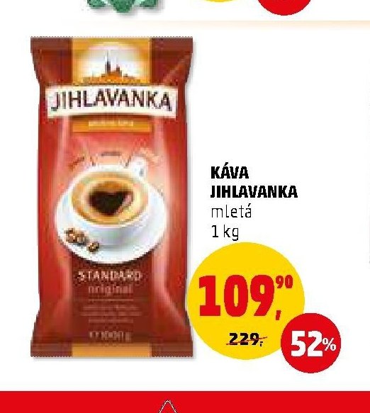 KÁVA JIHLAVANKA mletá 1 kg