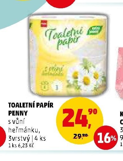 Toaletní papír Penny s vůní heřmánku