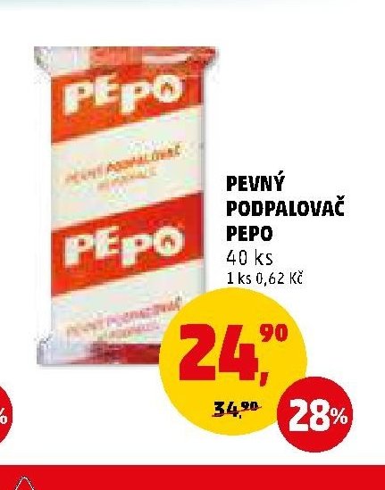 Pevný podpalovač Pepo