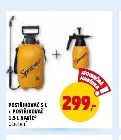 POSTŘIKOVAČ 5 L + POSTŘIKOVAČ 1,5 L NAVÍC