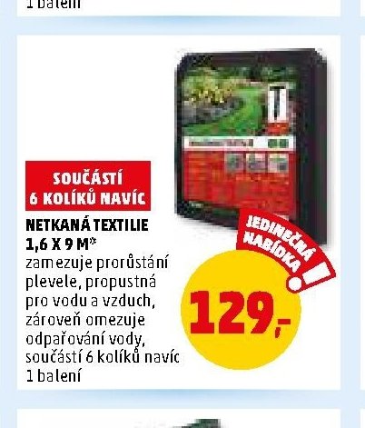 NETKANÁ TEXTILIE 1,6 X 9 M