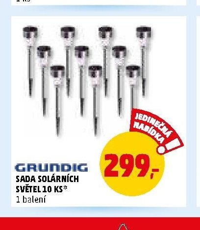 GRUNDIG SADA SOLÁRNÍCH SVĚTEL 10 KS