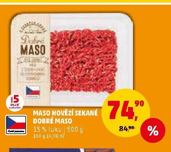 MASO HOVĚZÍ SEKANÉ DOBRÉ MASO