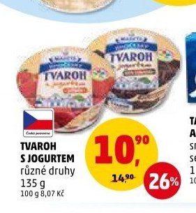 Tvaroh s jogurtem různé druhy 135 g