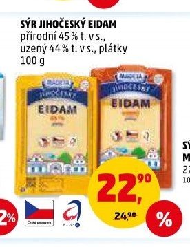 Sýr Jihočeský Eidam 100 g