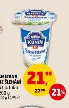 SMETANA KE ŠLEHÁNÍ KUNÍN
