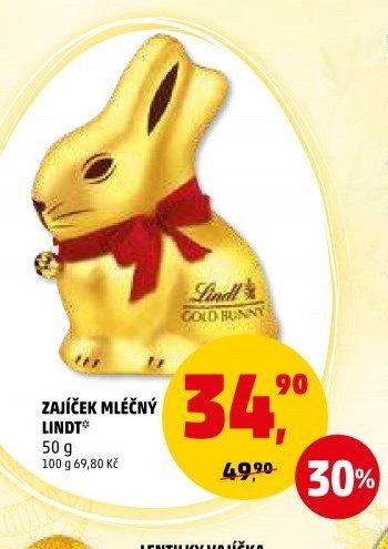 Zajíček mléčný Lindt